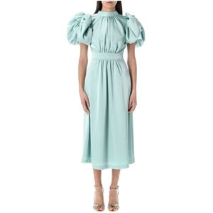 Rotate Birger Christensen, Dames, Jurken, Blauw, Maat: XS Satijn,