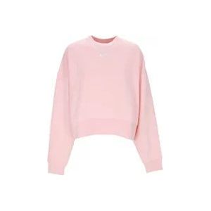 Nike Oversized Crew Sweatshirt Essentials Collection , Pink , Dames , Maat: L