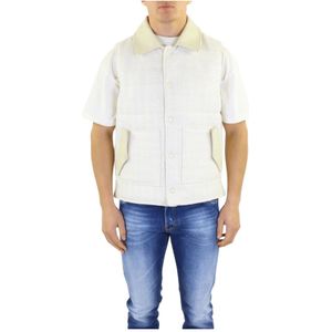 Flâneur - Gewatteerd Gilet - Wit - Heren - Polyester