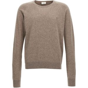 Saint Laurent, Heren, Truien, Beige, Maat: 2XL Kasjmier,