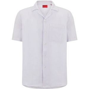 Hugo, Heren, Overhemden, Wit, Maat: S Linnen,