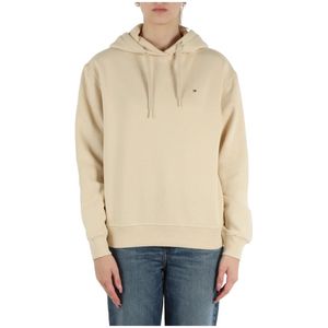 Tommy Hilfiger, Dames, Sweatshirts & Hoodies, Beige, Maat: 2XL Katoen,
