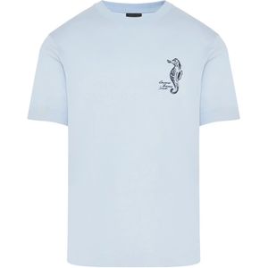 Emporio Armani, Heren, Tops, Blauw, Maat: 2XL Katoen,