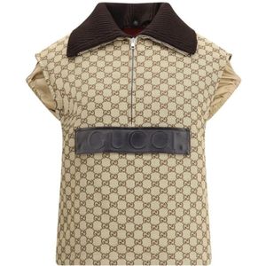 Gucci, Dames, Jassen, Beige, Maat: XS Katoen,