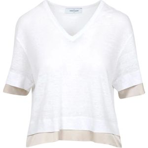 Gran Sasso, Dames, Truien, Wit, Maat: S Linnen,