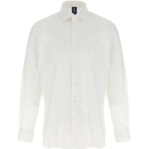 Finamore, Heren, Overhemden, Wit, Maat: 3XL Katoen,
