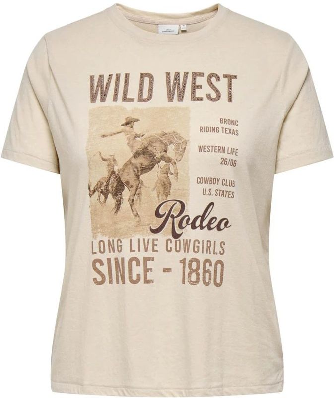 Carpayton - T-shirts - O-hals - Korte Mouwen - Regular Fit - Strass Steentjes