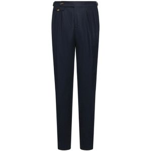 Brunello Cucinelli, Heren, Broeken, Blauw, Maat: 3XL Wol,