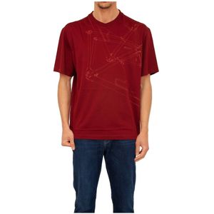 Z Zegna, Heren, Tops, Rood, Maat: XL Katoen,