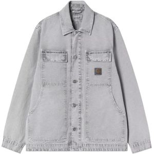 Carhartt Wip, Heren, Jassen, Grijs, Maat: S Katoen,