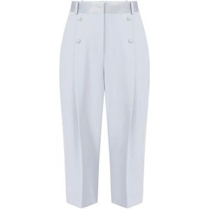 Elisabetta Franchi, Dames, Korte broeken, Blauw, Maat: XS Leer,