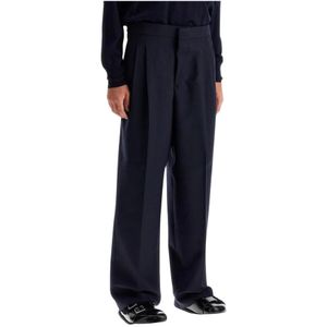 Ami Paris, Heren, Broeken, Blauw, Maat: 2XS Wol,