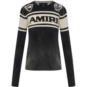 Amiri, Dames, Truien, Zwart, Maat: M Wol,
