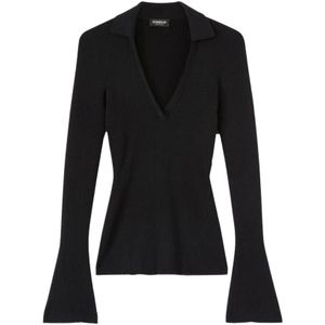 Dondup, Dames, Truien, Zwart, Maat: S Viscose,