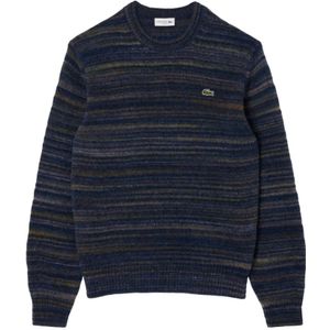 Lacoste - Gebreide Trui - Blauw - Ronde Hals