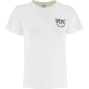 Pinko, Dames, Tops, Wit, Maat: L Katoen,