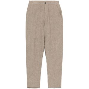 Zegna, Heren, Broeken, Beige, Maat: 3XL Linnen,