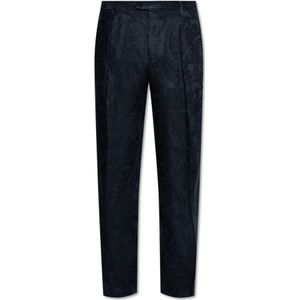 Etro, Heren, Broeken, Blauw, Maat: L Linnen,