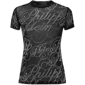 Philipp Plein, Dames, Tops, Zwart, Maat: XS Jersey,