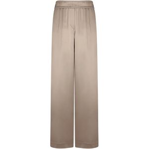 Brunello Cucinelli, Dames, Broeken, Bruin, Maat: XS Zijde,