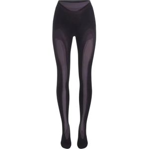 Mugler, Dames, Broeken, Zwart, Maat: S Polyamide,