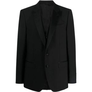 Dolce & Gabbana, Heren, Pakken, Zwart, Maat: XL Wol,