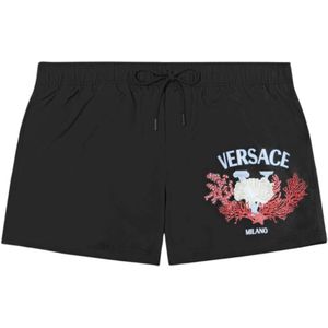 Versace Zwarte Zee Zwembroek Boxer , Black , Heren , Maat: L