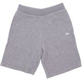 New Era - Essential Heather Grey/White Tracksuit Shorts - Korte Broeken - Grijs