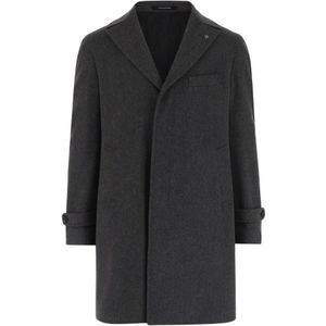 Tagliatore, Heren, Mantels, Grijs, Maat: L Wol,