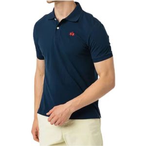 La Martina, Heren, Tops, Blauw, Maat: L Piqué,