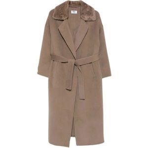 Betta Corradi, Dames, Mantels, Beige, Maat: L Leer,