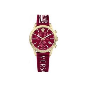 Versace Sport Tech Chronograaf Rubber Horloge , Yellow , Dames , Maat: ONE Size