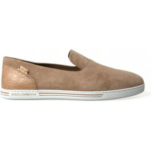 Dolce & Gabbana, Heren, Schoenen, Beige, Maat: 40 1/2 EU Suède,