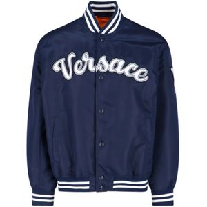 Versace Bomber Jassen , Blue , Heren , Maat: M