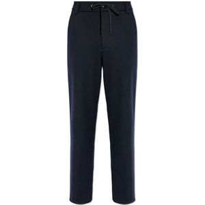 Moncler, Heren, Broeken, Blauw, Maat: S Wol,