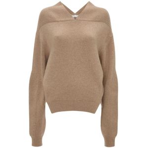 Victoria Beckham, Dames, Truien, Beige, Maat: S Wol,