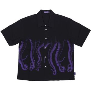 Octopus, Heren, Overhemden, Zwart, Maat: XL Katoen,