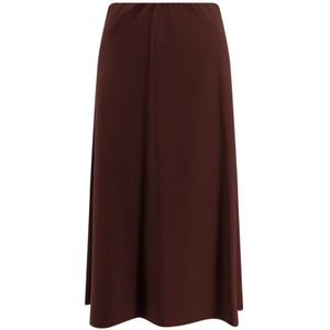 Brunello Cucinelli, Dames, Rokken, Rood, Maat: M Zijde,