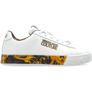 Versace Jeans Couture, Dames, Schoenen, Wit, Maat: 37 EU Leer,