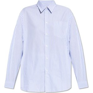 Sporty & Rich, Dames, Blouses & Shirts, Blauw, Maat: L Katoen,