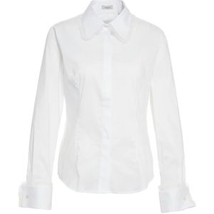 Himon's, Dames, Blouses & Shirts, Wit, Maat: L Katoen,