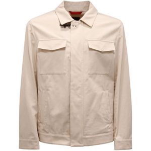 Fay, Heren, Jassen, Wit, Maat: S Katoen,