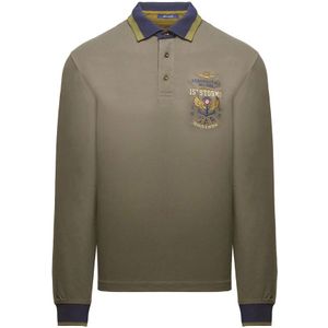 Aeronautica Militare, Heren, Tops, Groen, Maat: M Katoen,