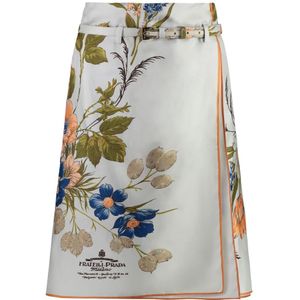 Prada, Dames, Rokken, Veelkleurig, Maat: XS Zijde,