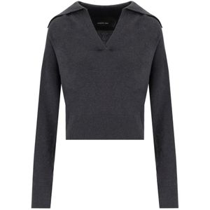 Federica Tosi, Dames, Truien, Grijs, Maat: M Wol,