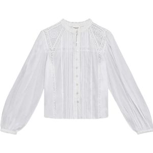 Isabel Marant, Dames, Blouses & Shirts, Wit, Maat: S Katoen,