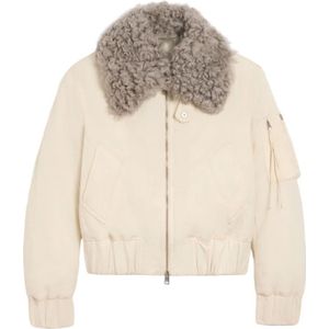 Ami Paris, Dames, Jassen, Beige, Maat: S Nylon,