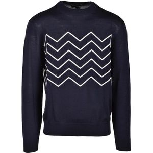 Emporio Armani, Heren, Truien, Blauw, Maat: XL Wol,