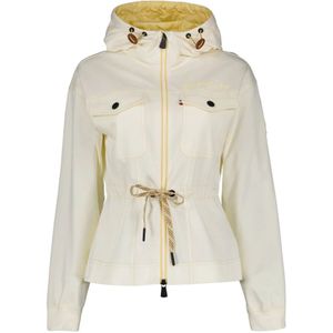 Moncler Winddichte jas met reflecterende driehoek , Beige , Dames , Maat: S