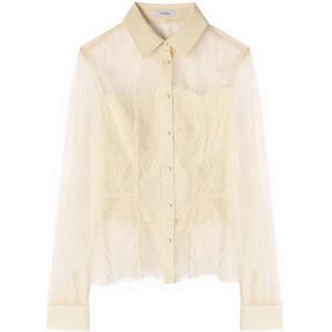 Motivi, Dames, Blouses & Shirts, Beige, Maat: 2XS Nylon,